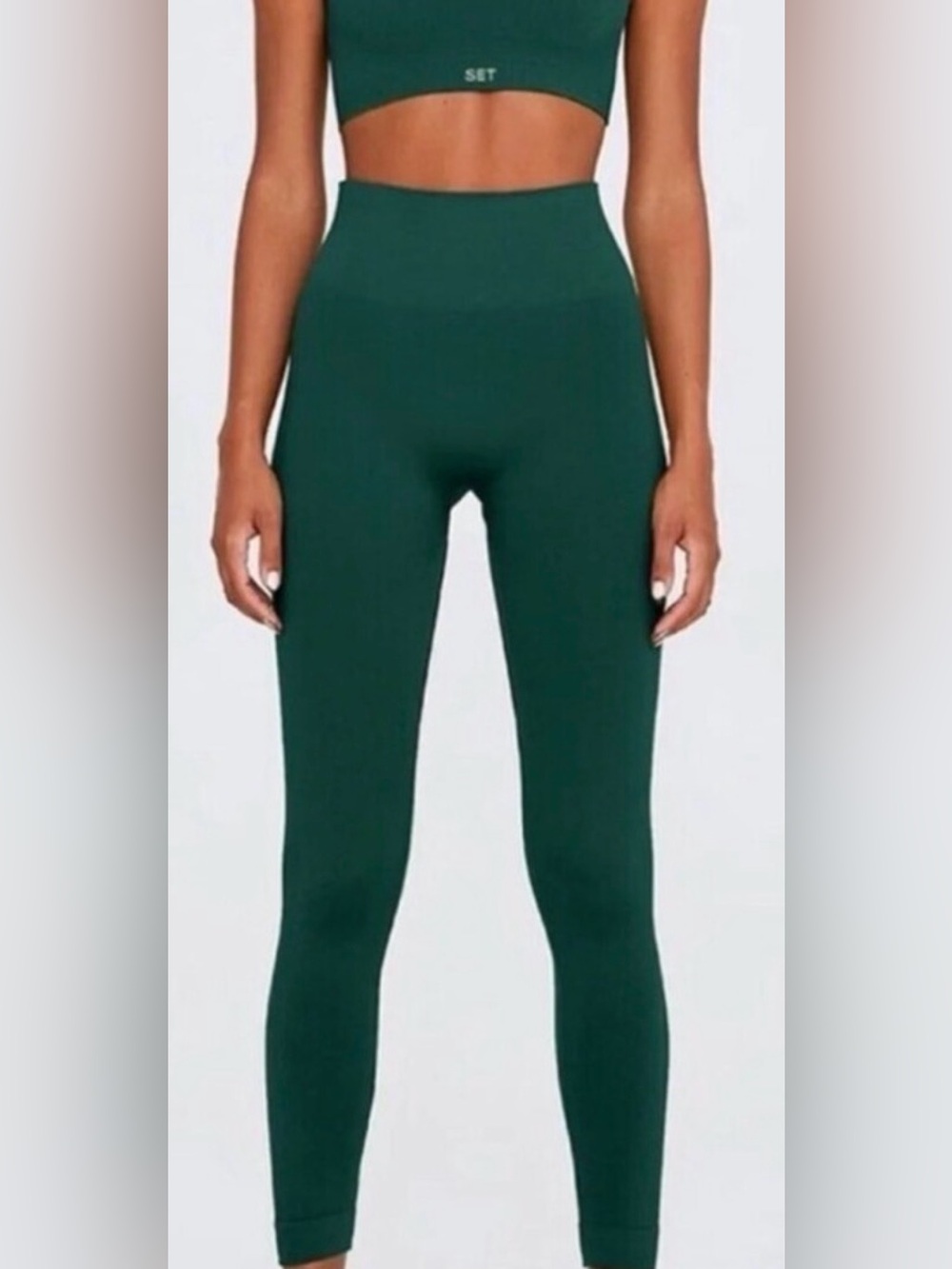 Set Active - Sculptflex High-Waisted Seamless Leggings Emerald Green Size Small